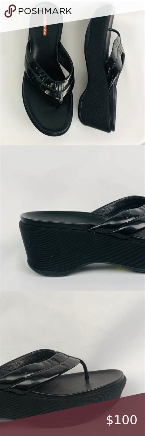 prada wedge flip flops.